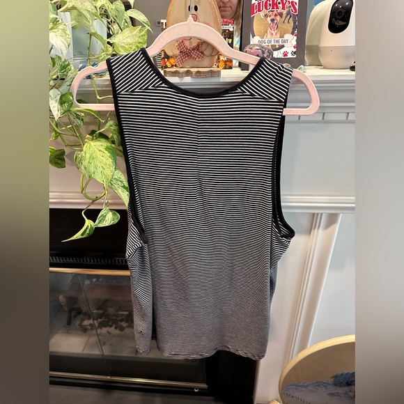 Lululemon Black and White Striped Tank - Picture 2 of 4